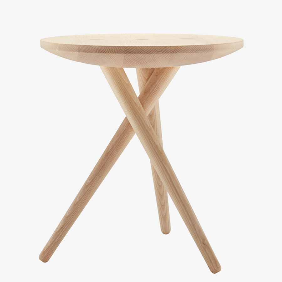 THONET 1025 Beistelltisch Esche - Frontansicht