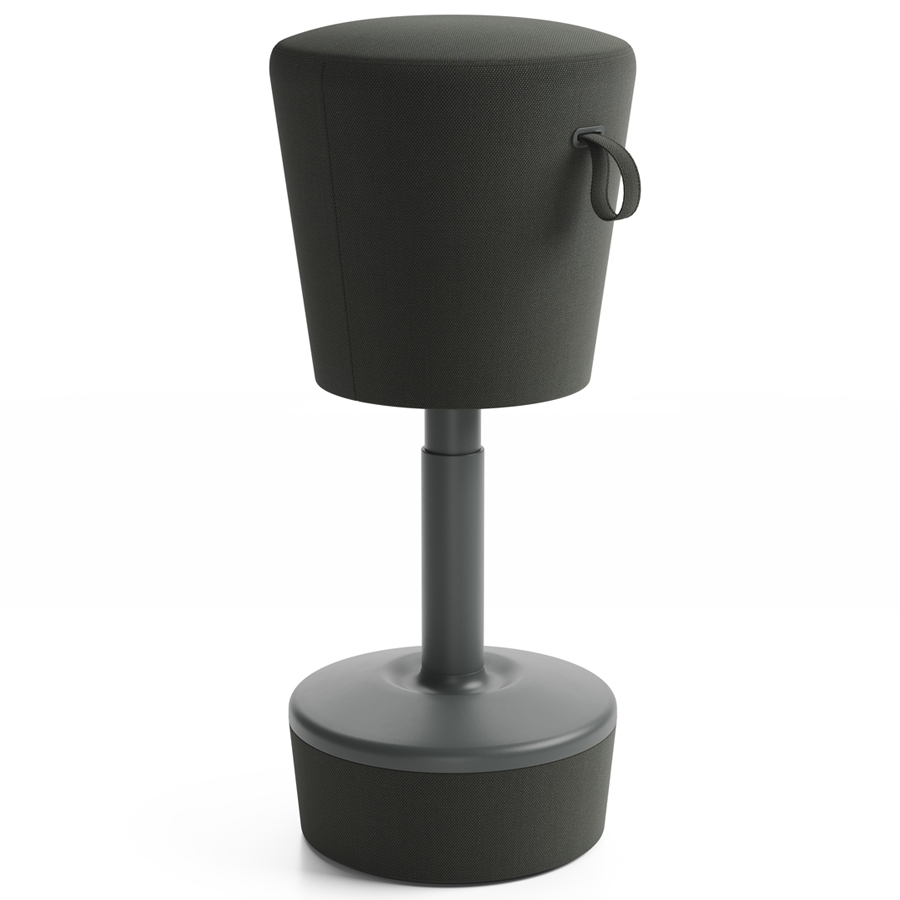 Profim Mickey - Bezug Steelcut Trio 0383 - Kunststoff grau - Tellerfuß stoffbezogen