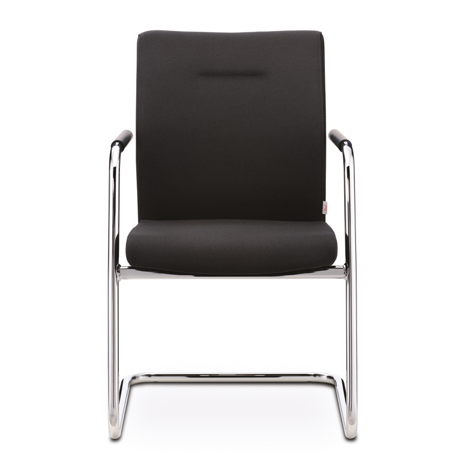 fm Fastline Freischwinger startup 2 schwarz | Frontansicht | Gestell chrom