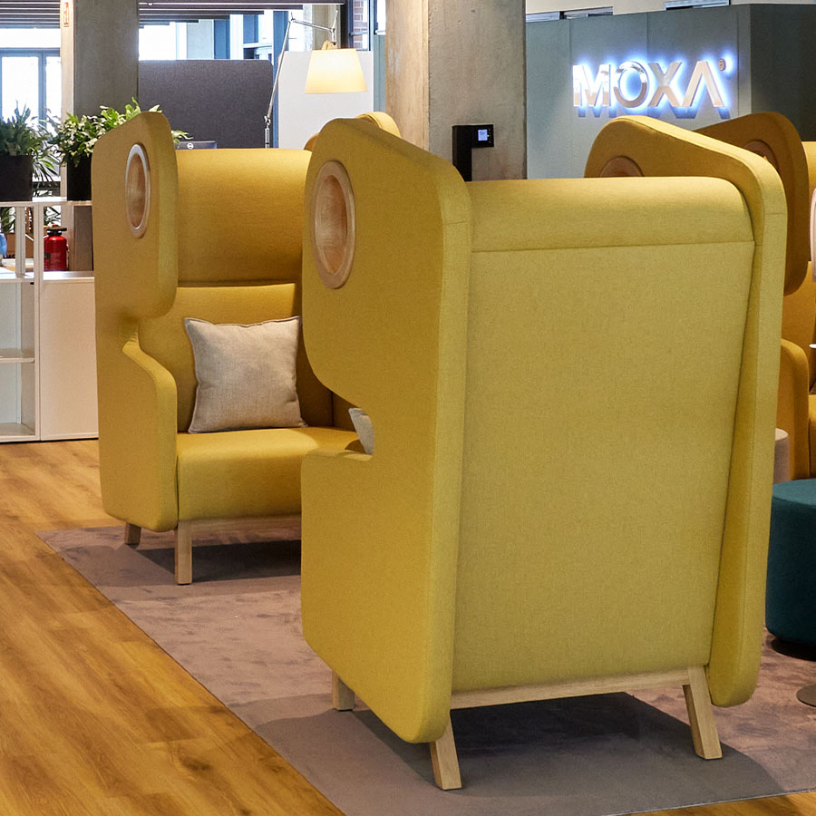 Mikomax Packman Sessel mit Trennwänden Stoff Wool Mustard