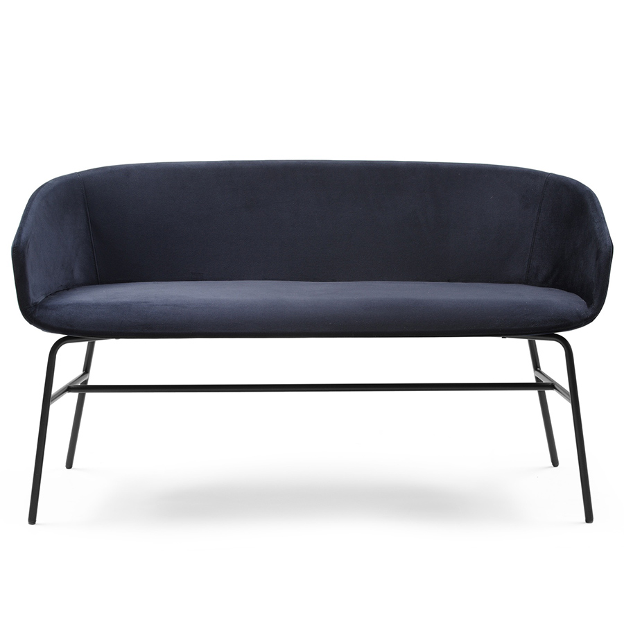 Bejot Oxco small gepolsterte Sitzbank OXSL215 Sitzhöhe 46 cm, Stoff Charles CH032 Dunkelblau