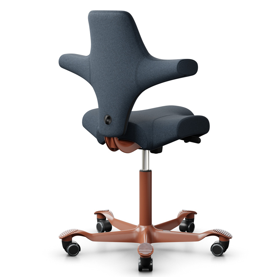 HAG Capisco 8106 mit Stoff Cura blau- Gestell blush