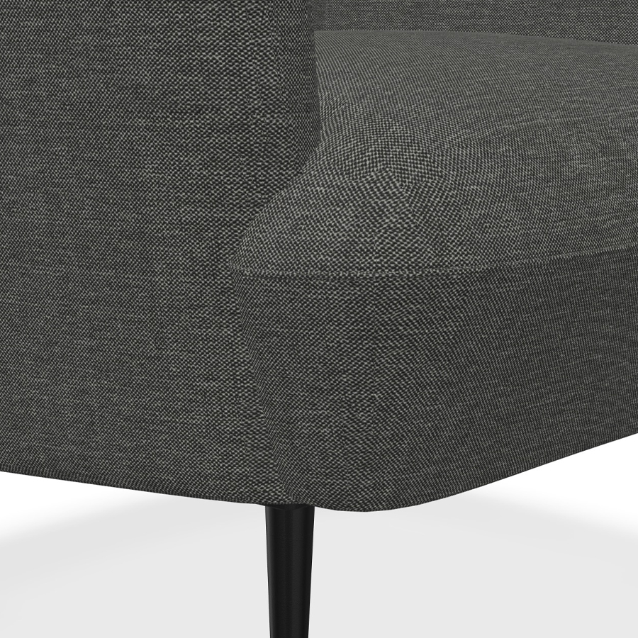 W. Schillig Einzelsessel Ella mit Metallfüßen - schwarz-weiß - Nahaufnahme