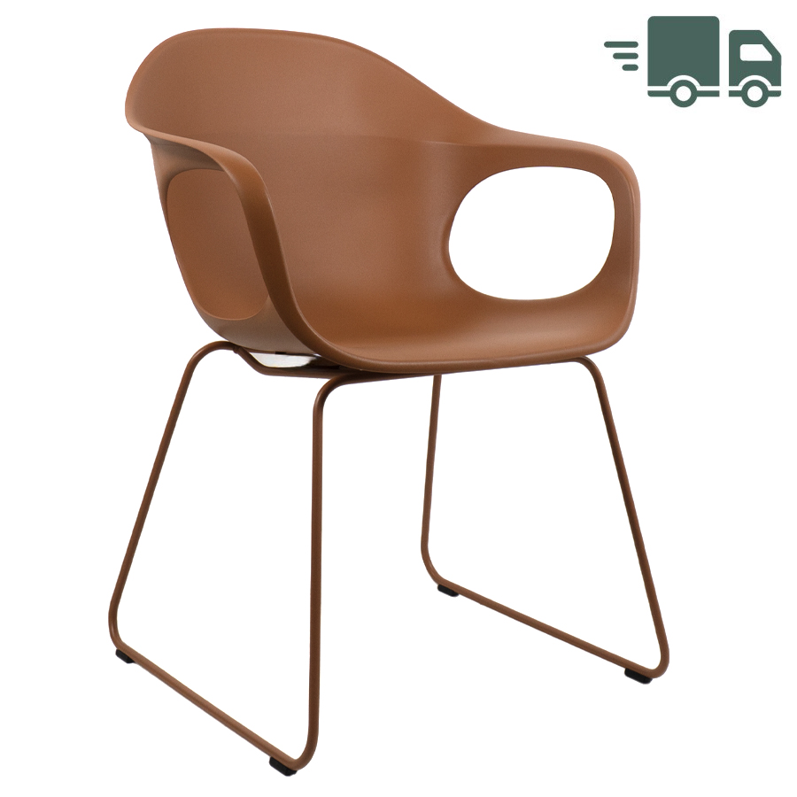 Kristalia ELEPHANTINO Stuhl mit Kufengestell Farbe terracotta