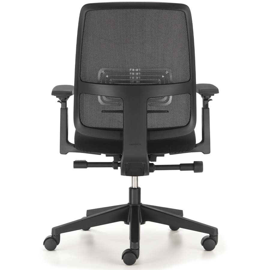 HAWORTH Lively Bürodrehstuhl schwarz mit Netzrücken - Rückseite