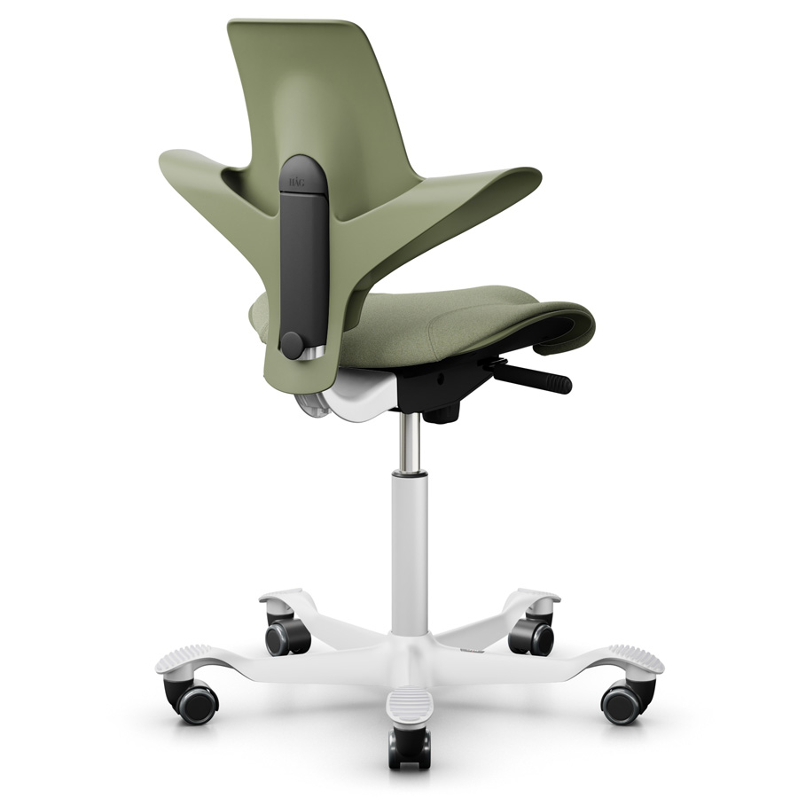HAG Capisco Puls 8020 Farbe Moss mit Stoff Capture 5101 grüngrau Gestell weiß