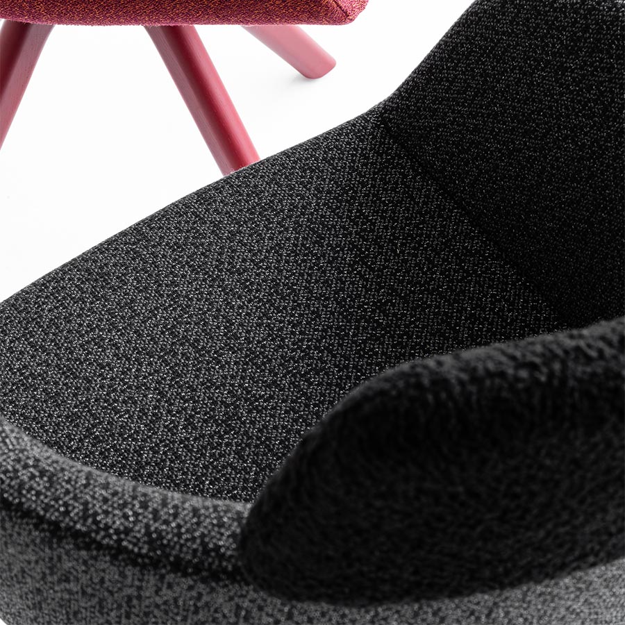 Noti Paxt mit Drehgestell und hoher Rückenlehne Stoff Mica 2497-62095