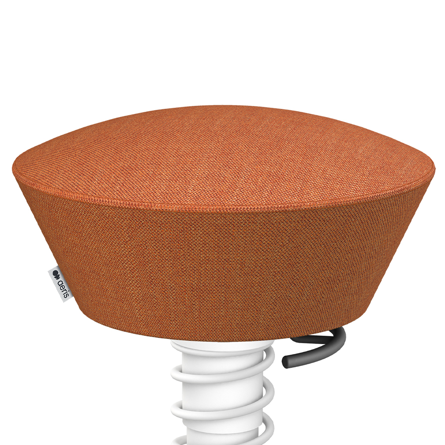 Aeris Swopper Capture Wolle orange-rot meliert - Rollen - Gestell weiß - Nahaufnahme