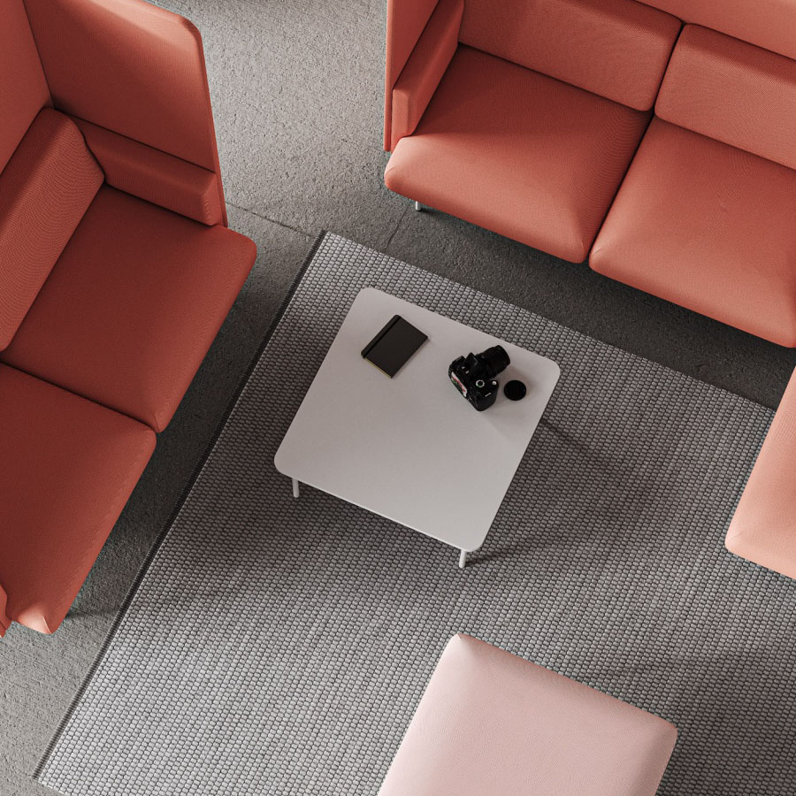 Bejot Fora FR TB65 Beistelltisch Tischplatte W1000 weiß, Gestell weiß