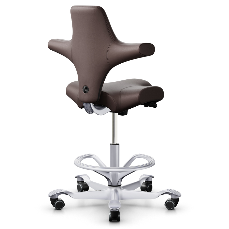 HAG CAPISCO 8106 Stehhilfe mit hoher 265er Feder u. Fußring - Leder braun