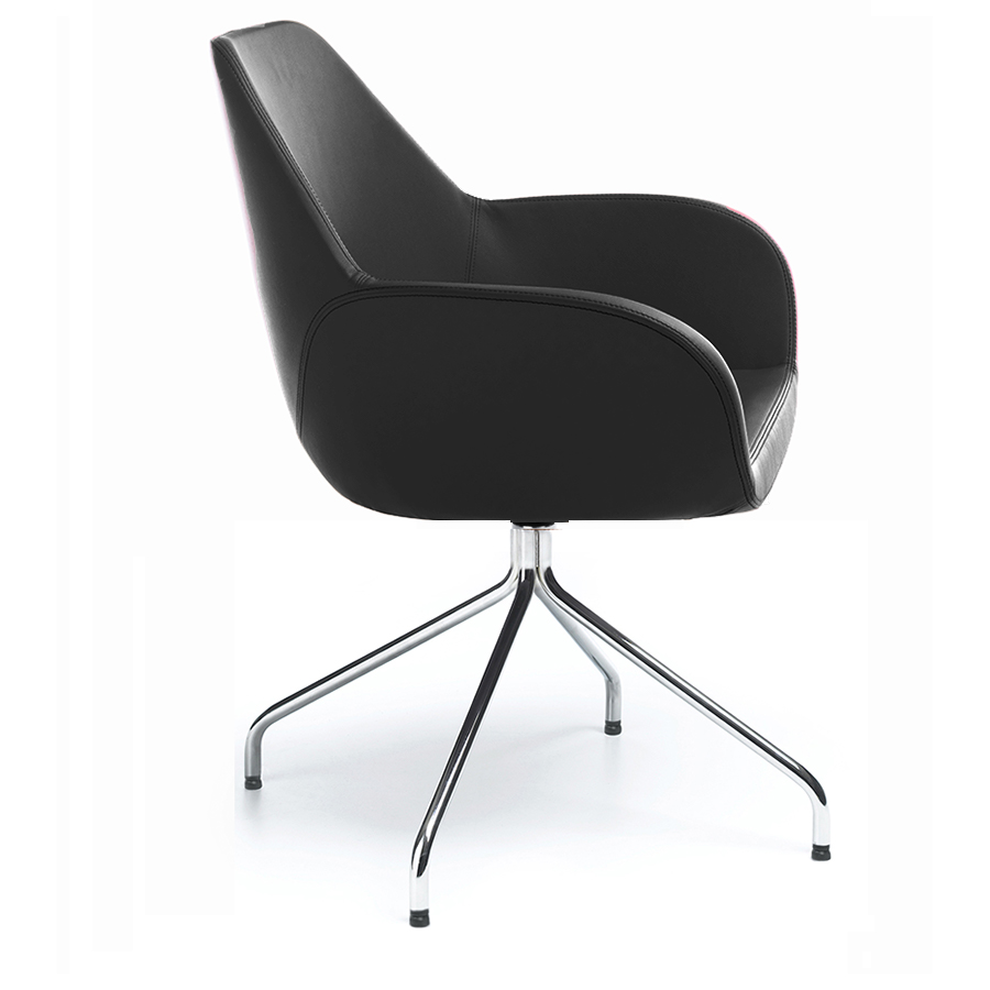 Profim Fan 10 HS Leder anthrazit mit Gestell chrom