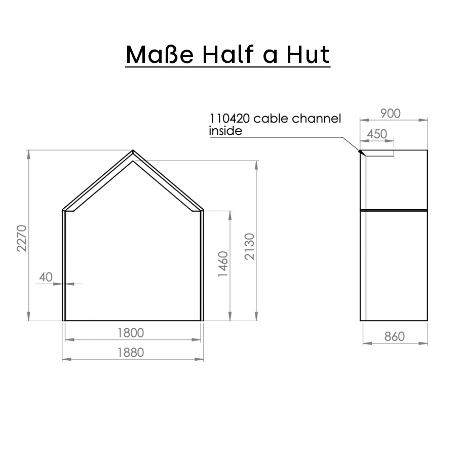 Götessons Half a Hut - Maße