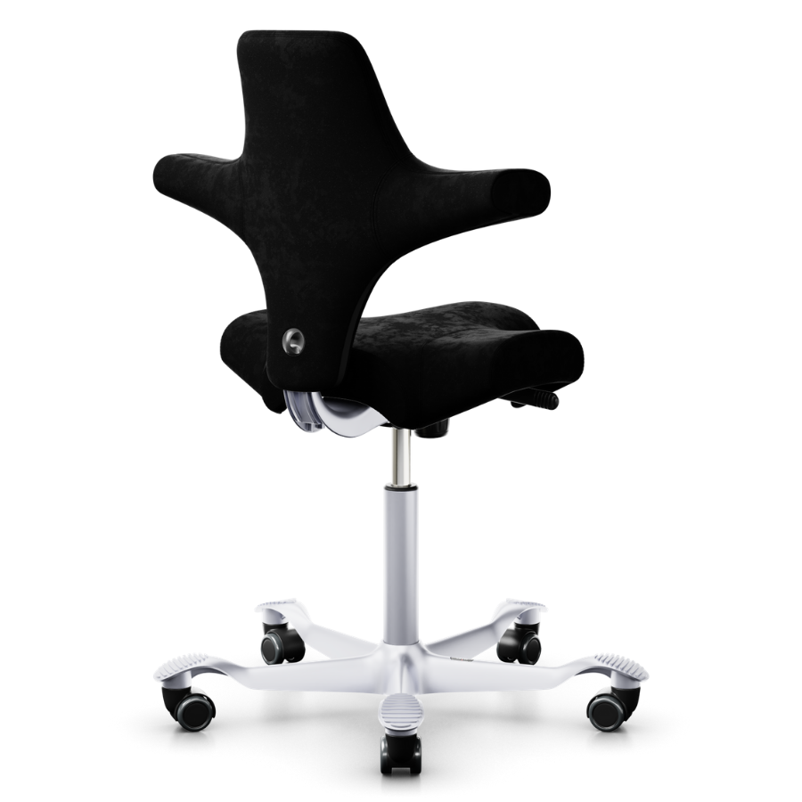 HAG CAPISCO 8106 Stoff Comfort+ schwarz mit Sattelsitz - Rückansicht