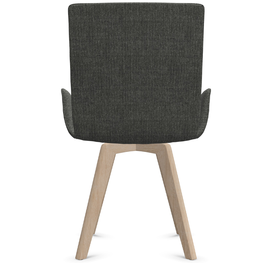 W. Schillig Chevalier Stuhl mit Armlehnen und Holzgestell - Rückansicht