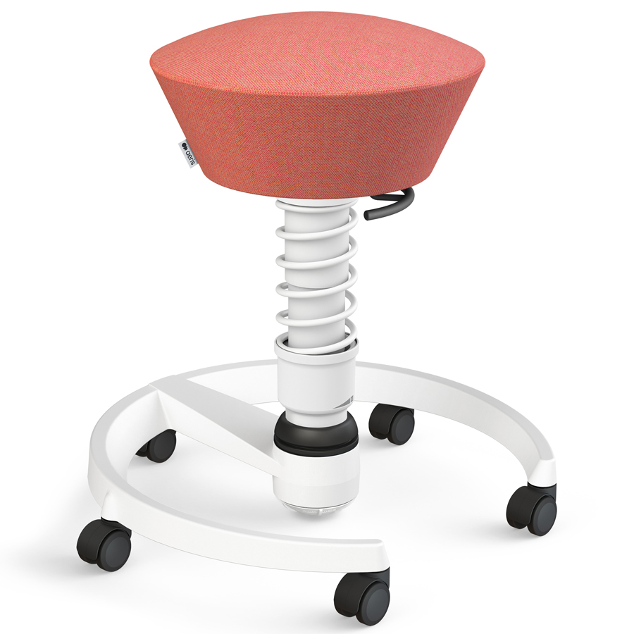 Aeris Swopper Capture Wolle rosa-rot meliert - Rollen - Gestell weiß - Standardfeder