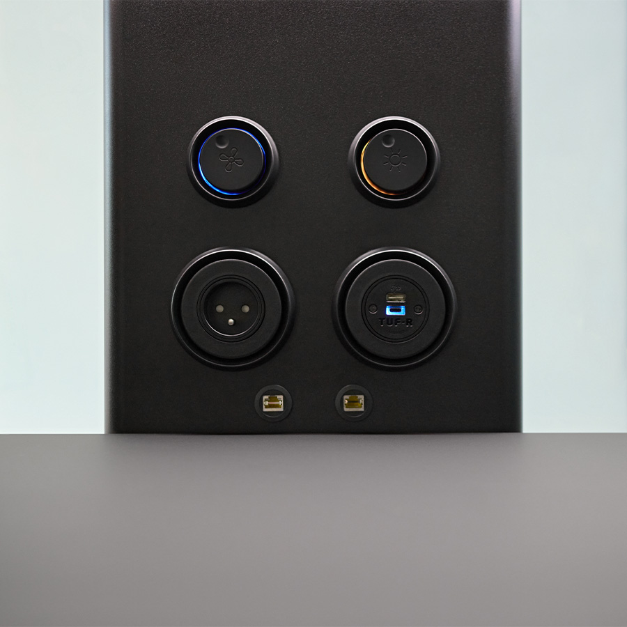 HushFree.M Anschlüsse und Regler