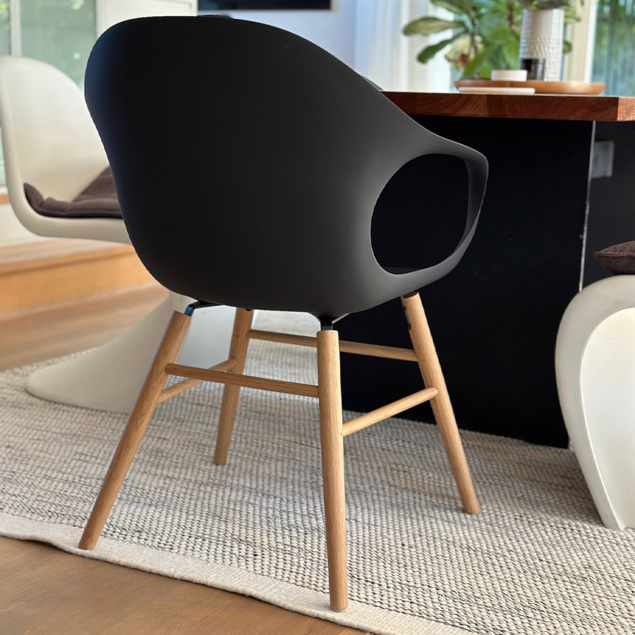 Kristalia ELEPHANT Stuhl mit Holzgestell Eiche - Rückseite