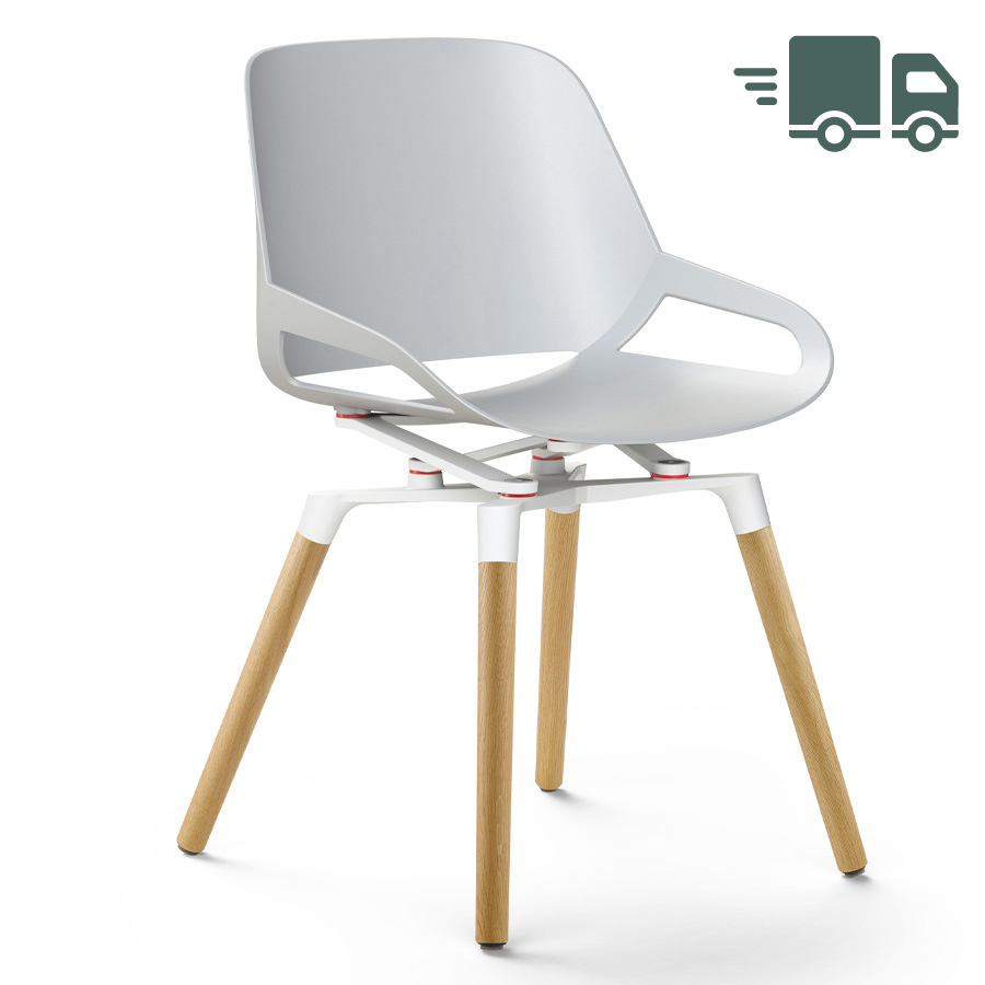 Aeris Numo Holzgestell - Sitzschale u. Kinematik weiß - ohne Sitzkissen