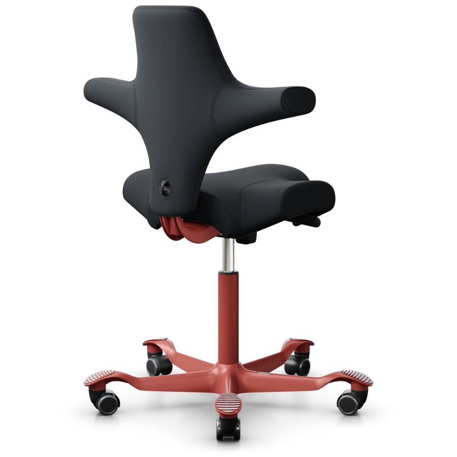 HAG Capisco 8106 Stoff Oceanic schwarz OCI001, Gestell Blush rose