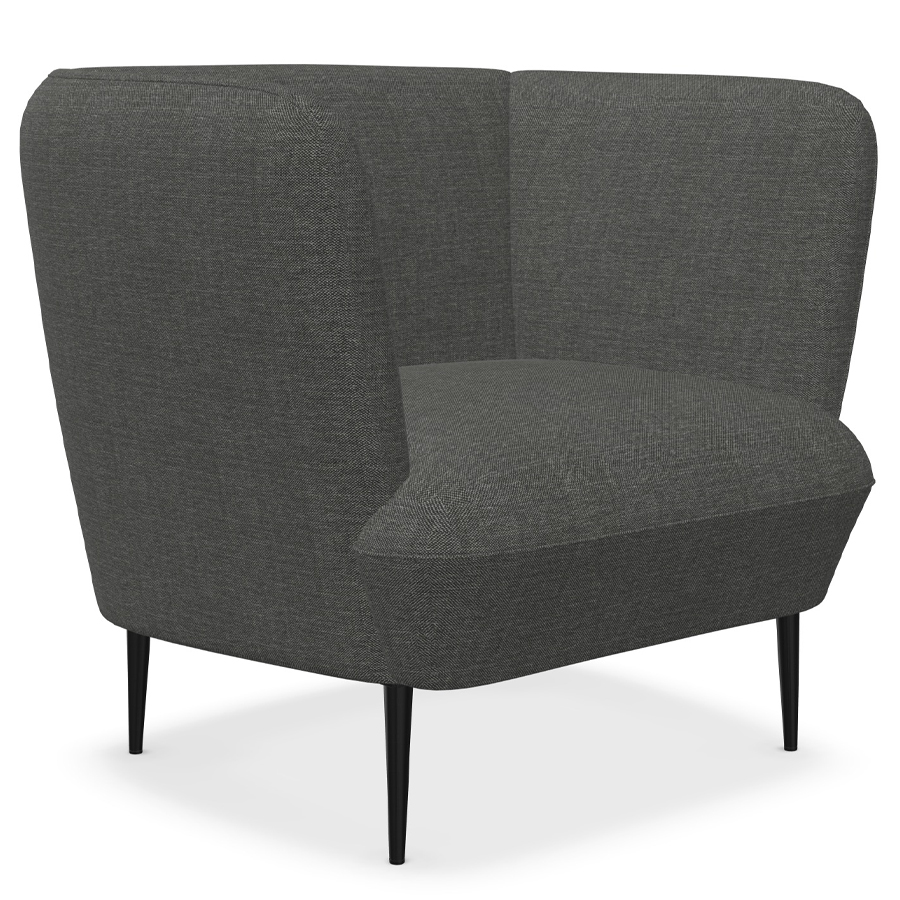 W. Schillig Einzelsessel Ella mit Metallfüßen - schwarz-weiß