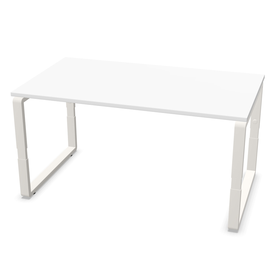 Palmberg Pensum mit Höheneinstellung "Easy Push" - Tischplatte und Gestell superweiß