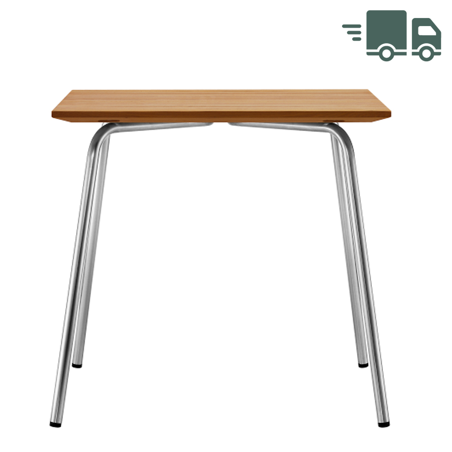 THONET S 1040 Gartentisch - 78 x 78 cm - Gestell verchromt