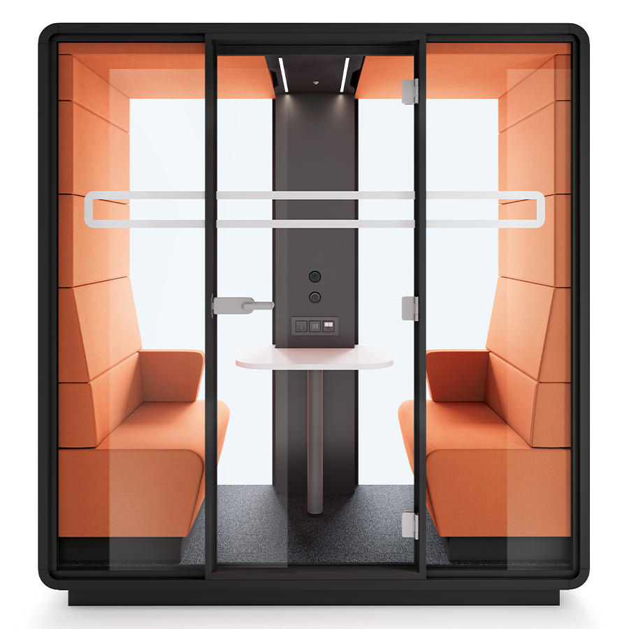 Hushoffice Hushmeet.S Akustikbox konfigurierbar in Wool Terracotta