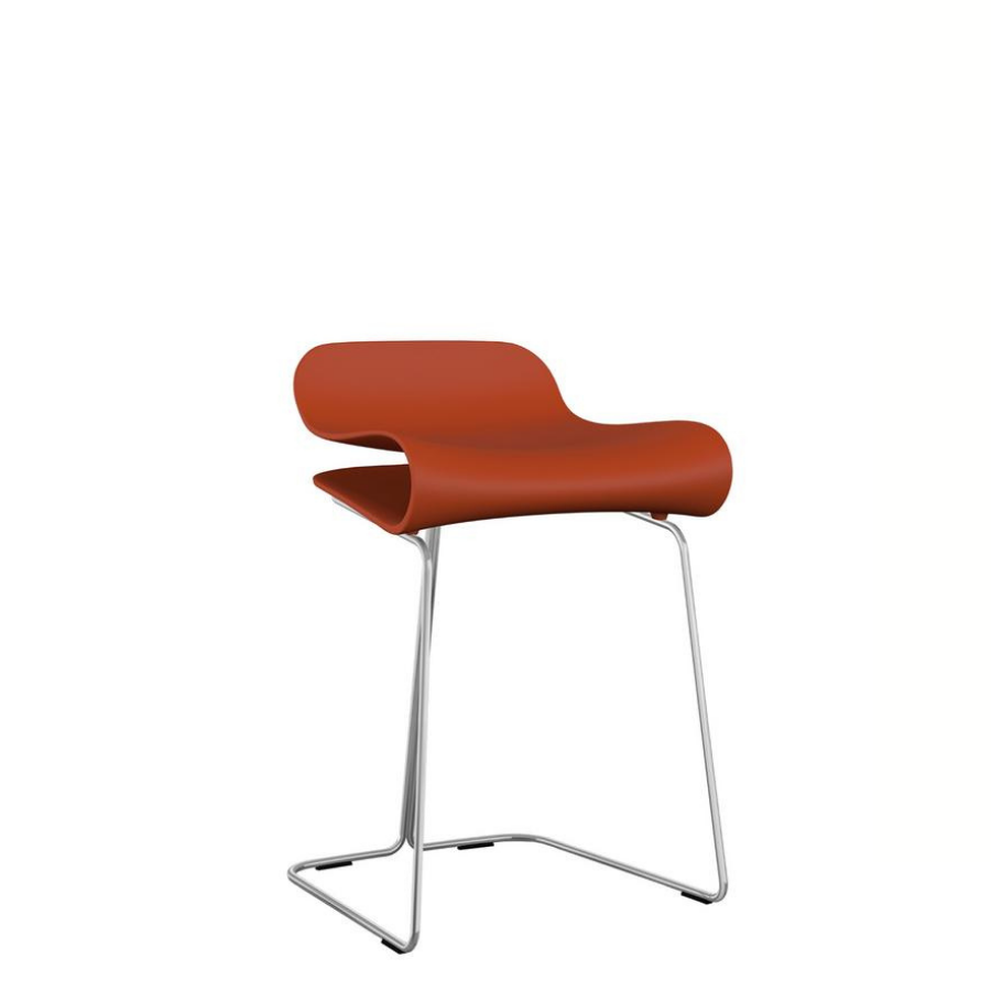 Kristalia BCN Barhocker mit Kufengestell verchromt klein