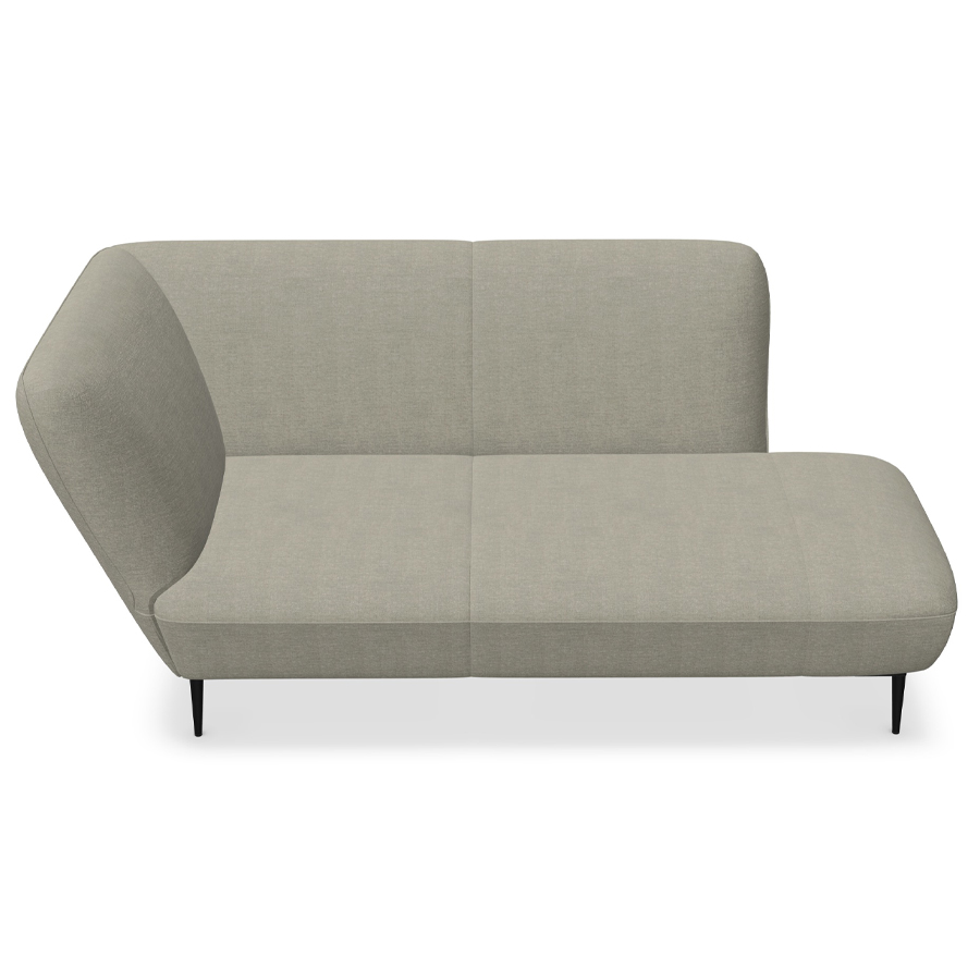 W. Schillig Chaiselounge Ella mit Metallfüßen - cream - Seitenteil links