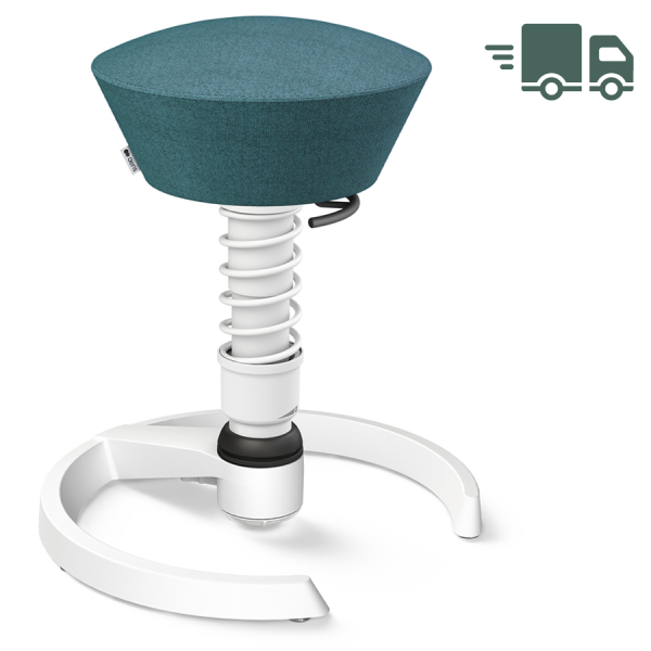 Aeris Swopper Capture Wolle petrol-blau meliert - Gleiter - Gestell weiß - Standardfeder