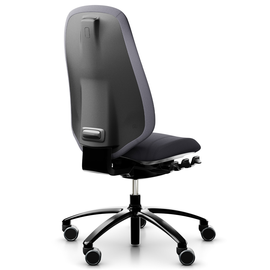 RH Mereo 300 black hohe Rückenlehne - Stoff Xtreme grau - Rückansicht