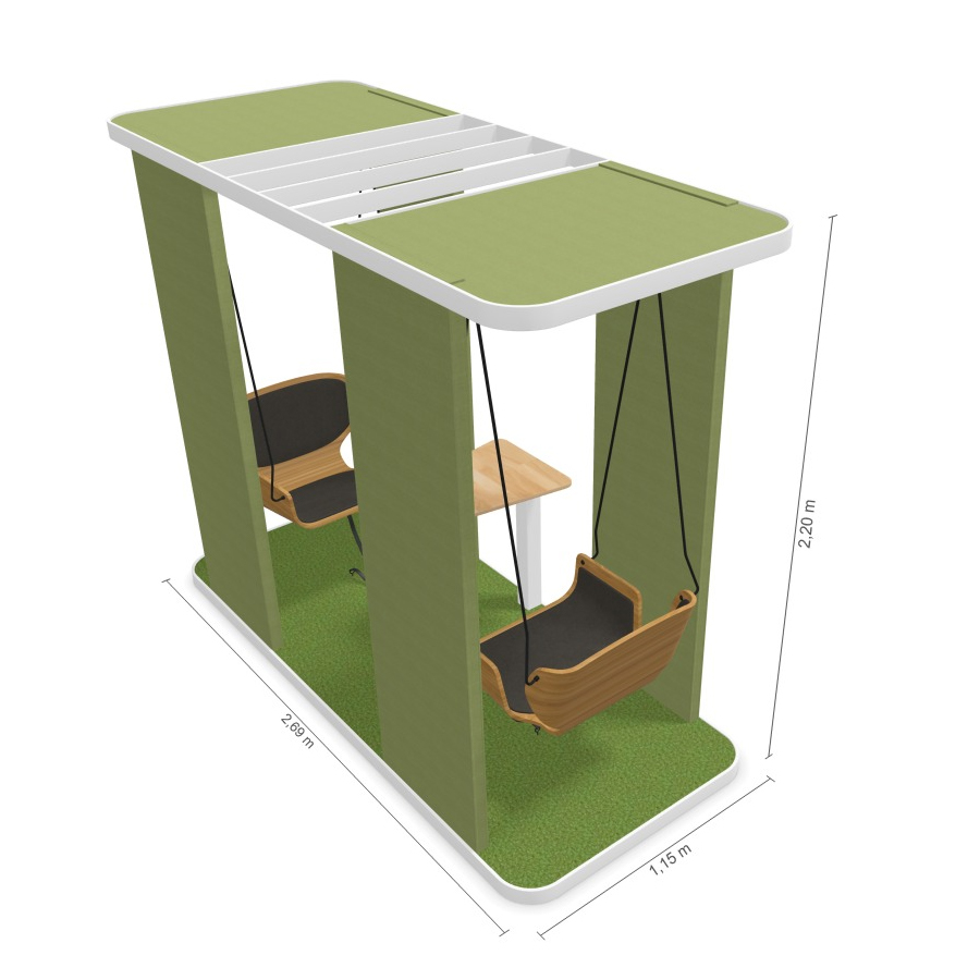 Bejot Social Swing 2er Modell-Beispielkonfiguration Stoff Sawana