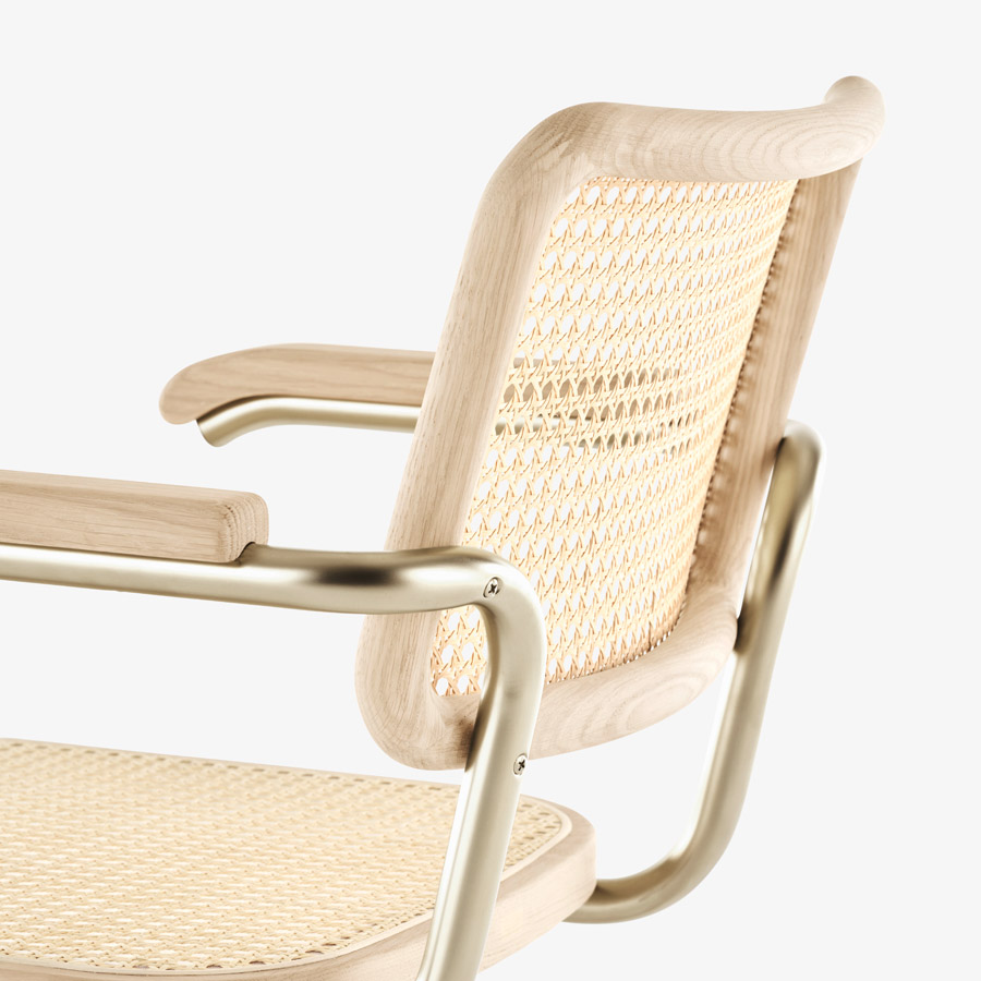 JS. THONET S 64 V NORDIC 04 | Eiche weiß pigmentiert | Nahaufnahme