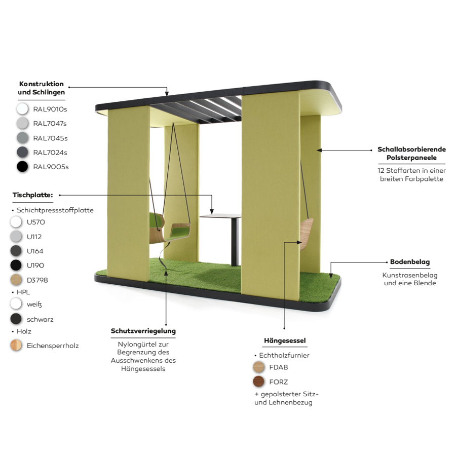 Bejot Social Swing Double - Konfigurationsmöglichkeiten
