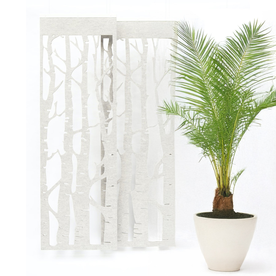 BuzziSpace BuzziFalls Birke | Raumteiler Decke | 2er Set | Farbe Offwhite | Beispielbild