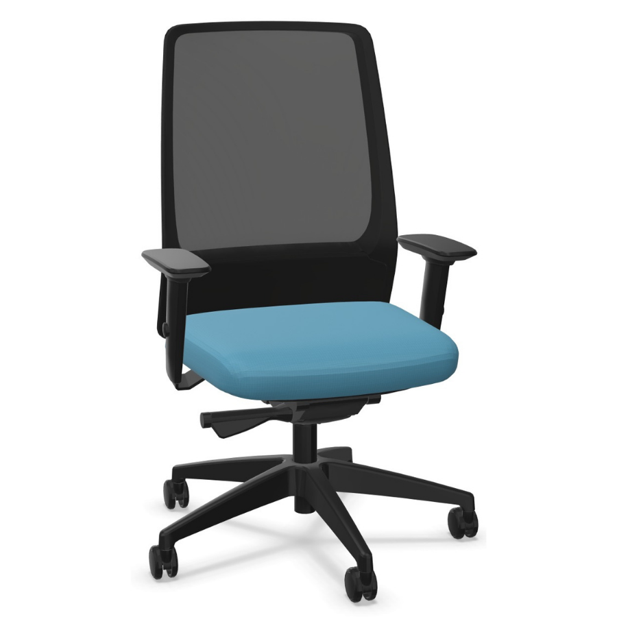 Interstuhl AIMis1 1S03 Bürostuhl schwarz pastelblau