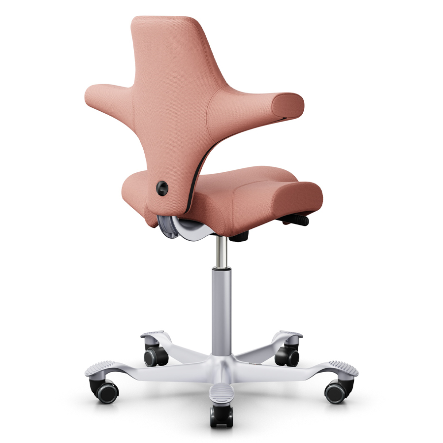 HAG CAPISCO 8106 Stoff Select rosa mit Sattelsitz - Gestell silber - Rückseite