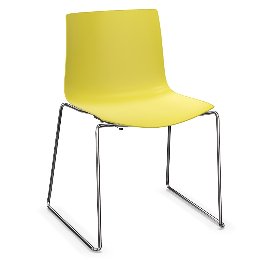 arper catifa 46 0278 gelb mit Gestell chrom