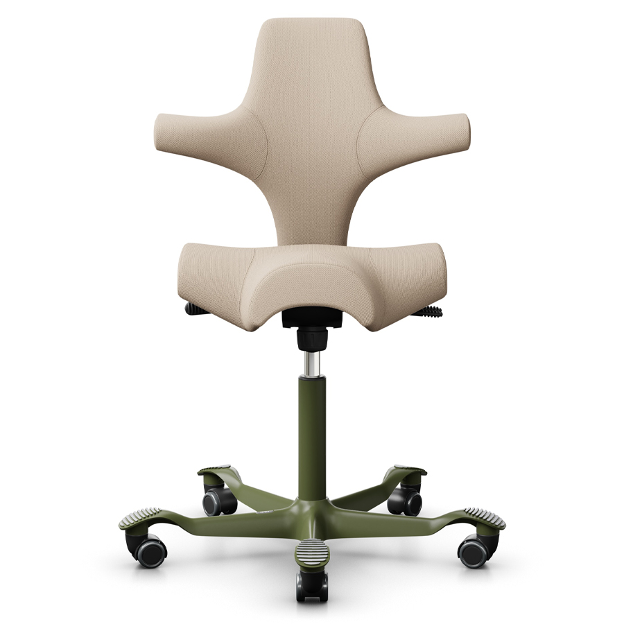 Hag Capisco 8106  - Stoff Select beige - Gestell moss grey