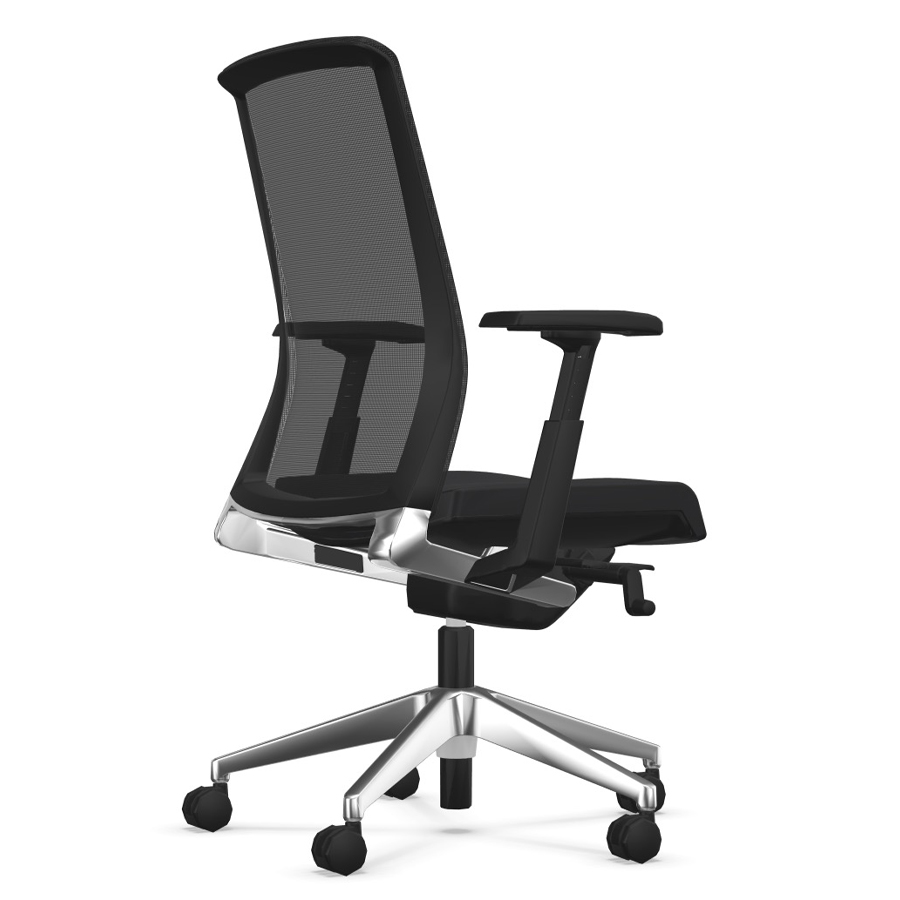 HAWORTH Very (Comfort 62) schwarz mit Netzrücken - Rückansicht