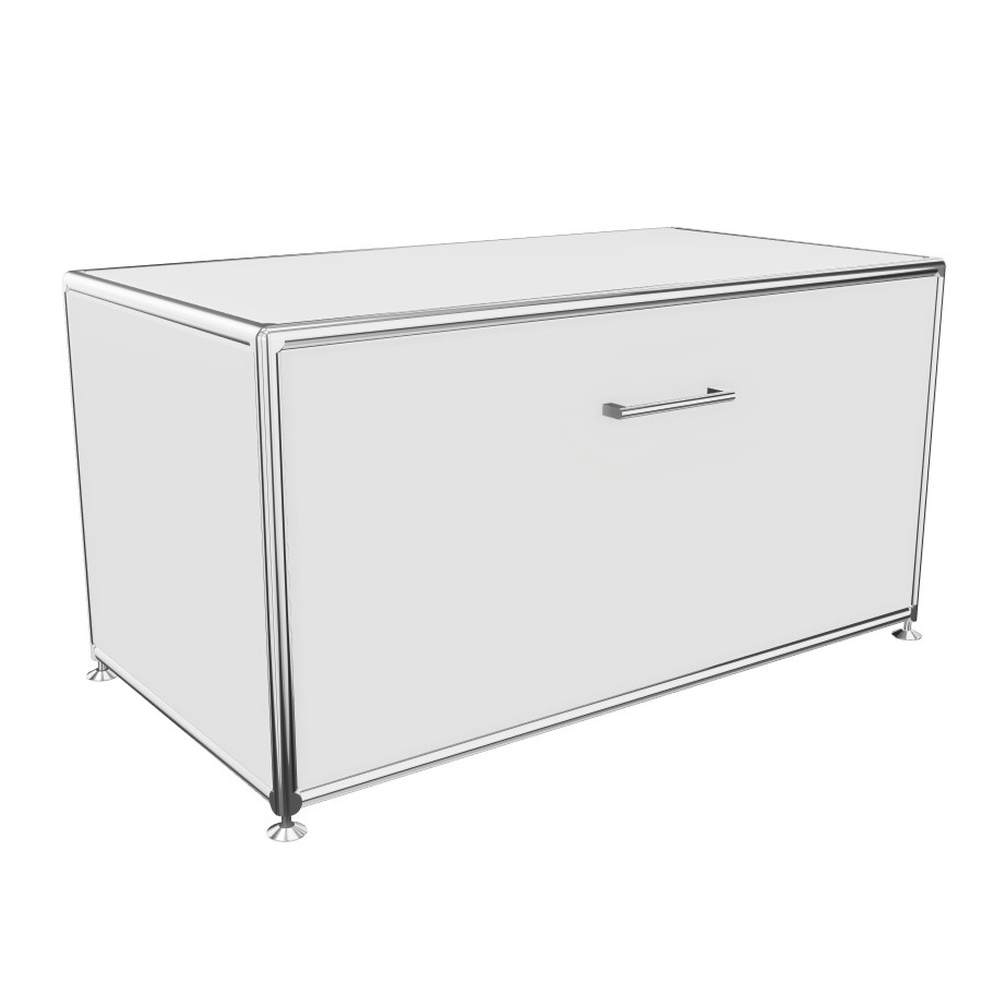 Bosse Lowboard 1 OH melamin weiß Breite 80 cm mit Klappe