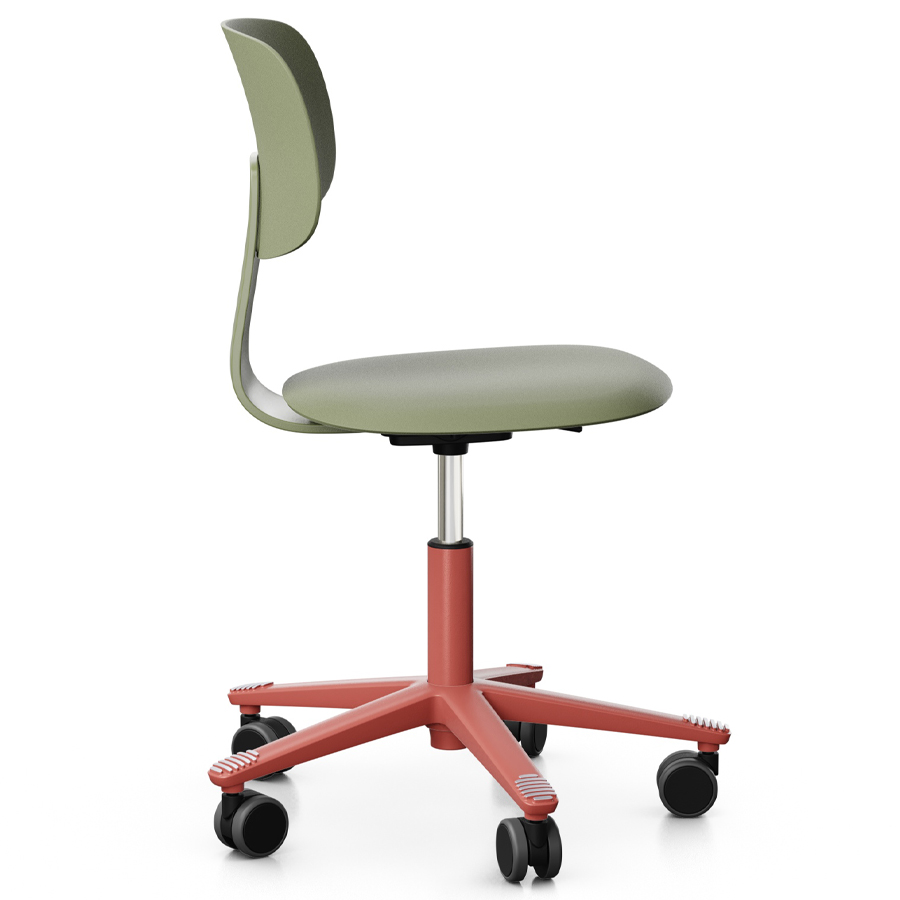 HAG Tion 2100 Bürostuhl Moss - Sitz u. Rückenschale Kunststoff | Fußkreuz Blush Rose