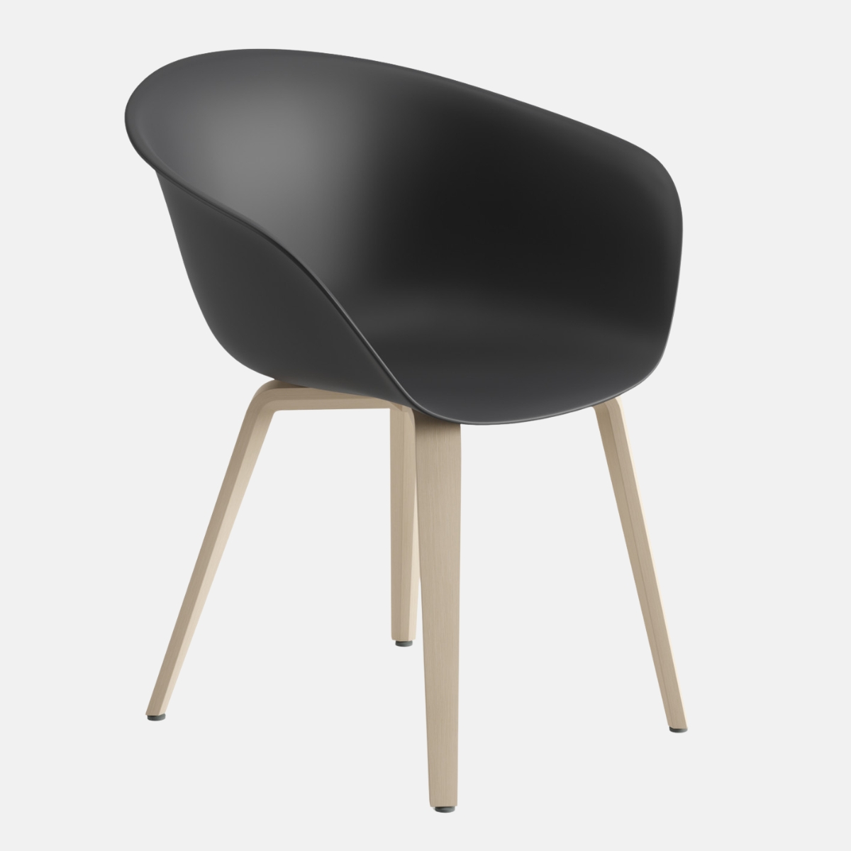 arper duna 02 mit holzgestell schale schwarz