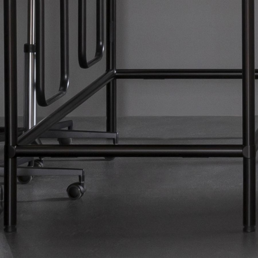 BOSSE S-Desk Stehtisch | Black Edition | Nahaufnahme Gestell