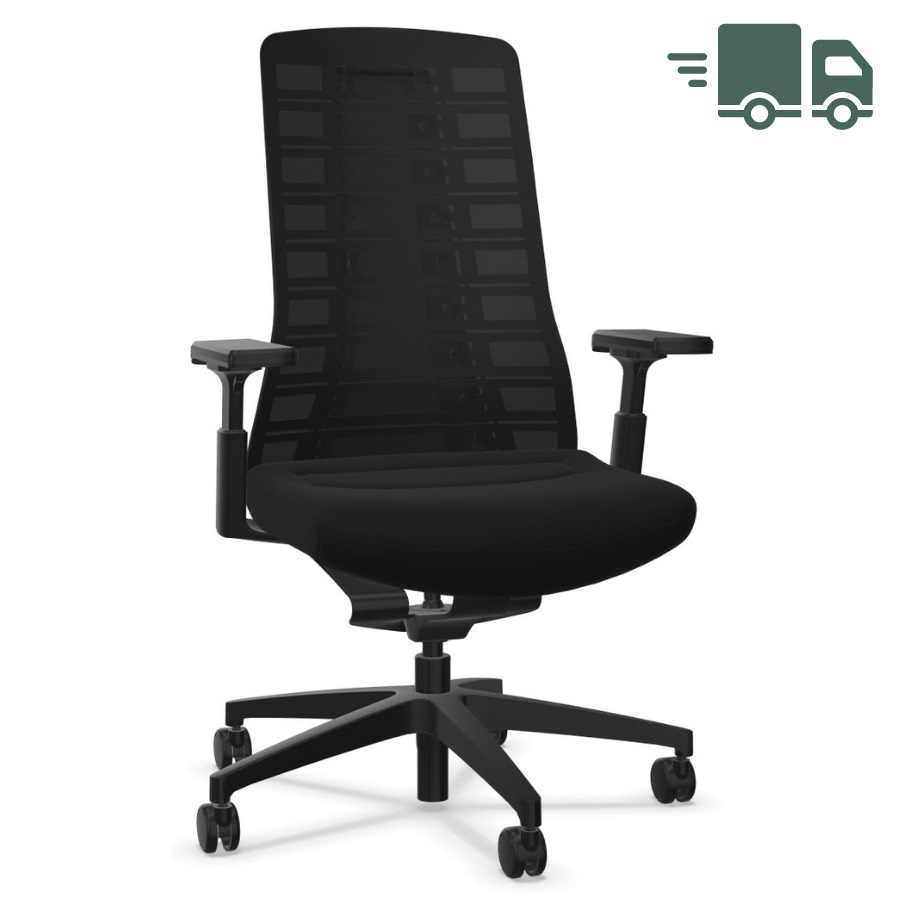 Interstuhl PUREis3 PU213 Bürostuhl schwarz mit Netzrücken 3D-Armlehnen - schnell geliefert