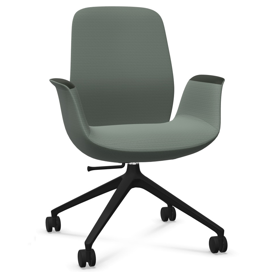 Profim ElliePro 20 HST Cura grün mit Leder Armlehnen