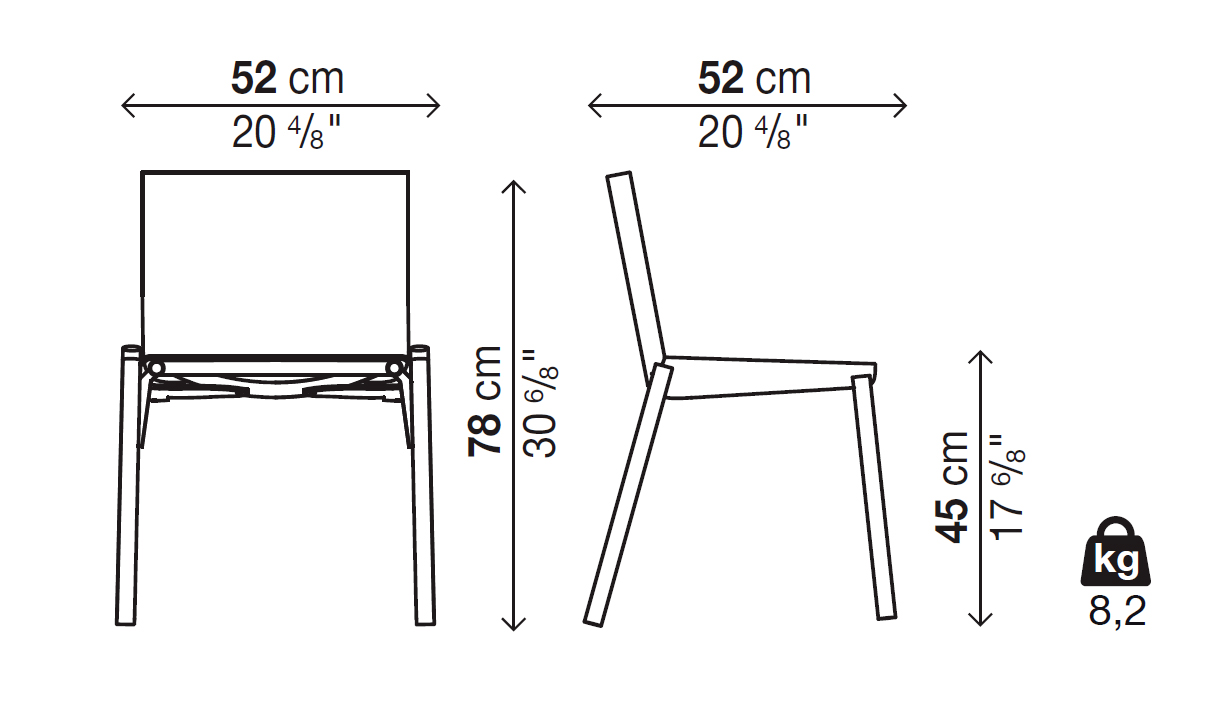1085 Edition Kristalia Stuhl