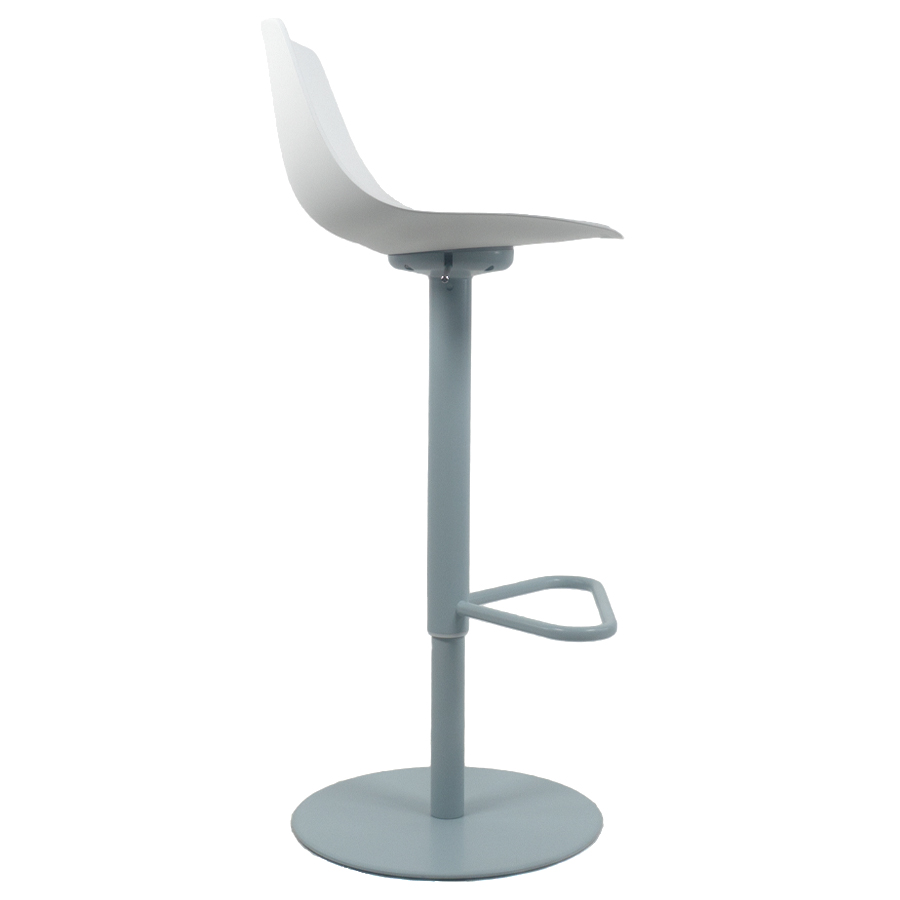 lapalma MIUNN S104 Barhocker | Baydur weiss | Gestell Celeste | Platte rund