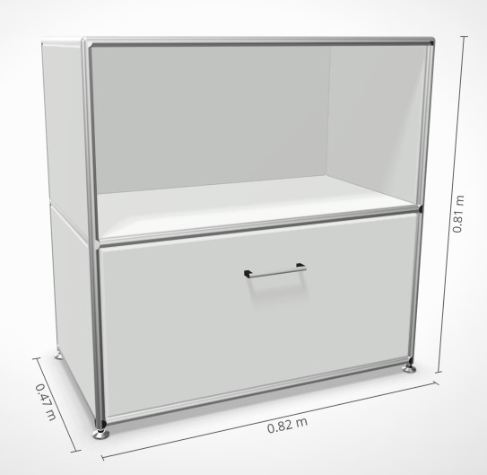 Bosse-Solutions-Sideboard-blau-mit-Auszug-Abmessungen