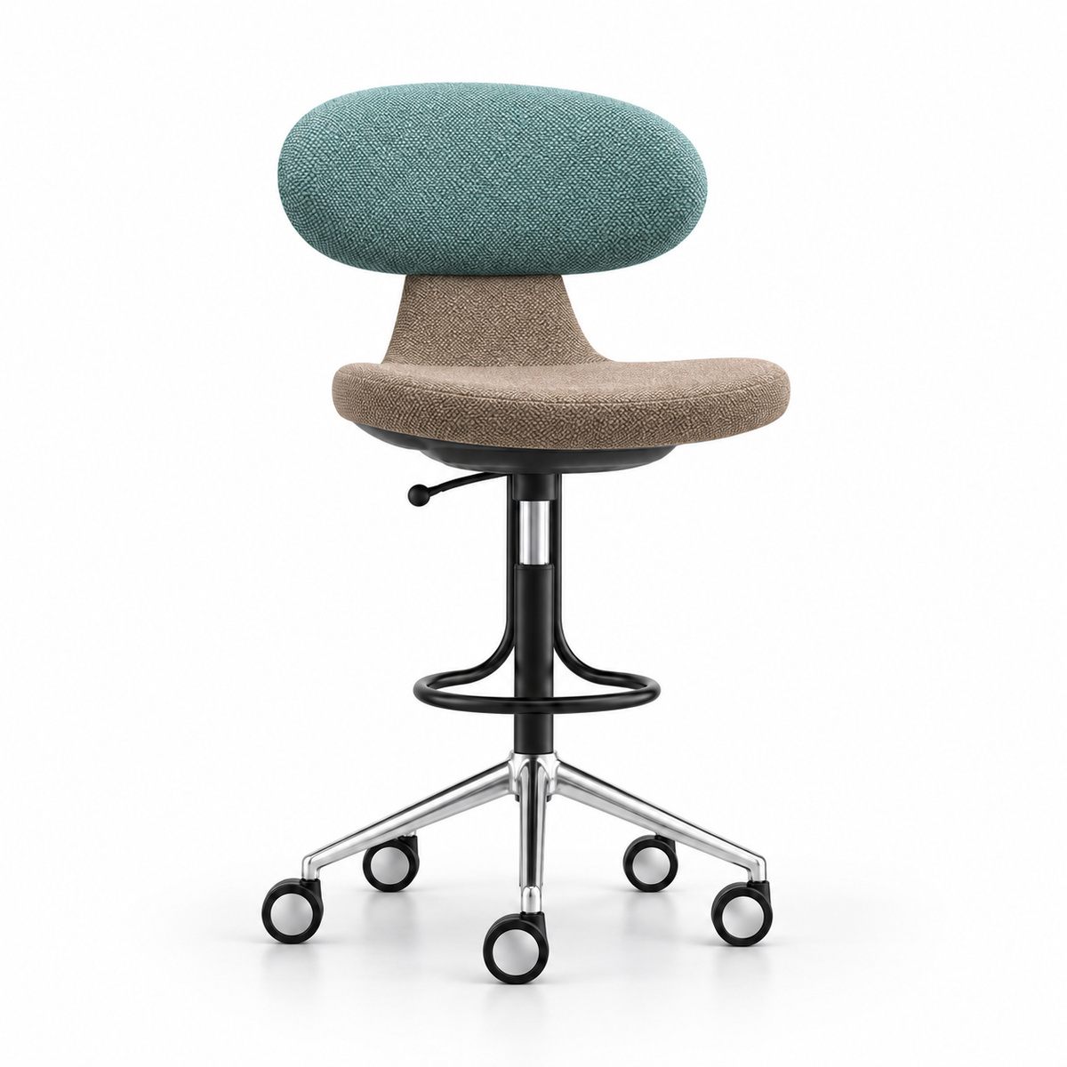 Girsberger SIMPLEX 3D Hochstuhl Tuerkis und Beige